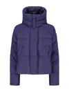 Canada Goose Cropped Puffer Jacket With Adjustable Hood In Blue