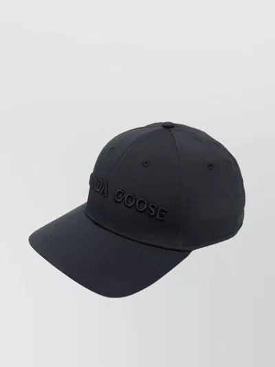 Canada Goose Curved Brim Cap With Ventilation Eyelets In Black
