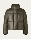 Canada Goose Cypress Cropped Puffer Black Label In Smokey Sage