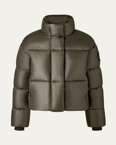 Canada Goose Cypress Cropped Puffer Black Label In Smokey Sage