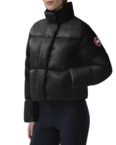 Canada Goose Womens Cypress Cropped Shell-down Puffer Jacket Black Xl