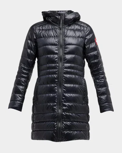 Canada Goose Cypress Hooded Quilted Shell Down Jacket In Black