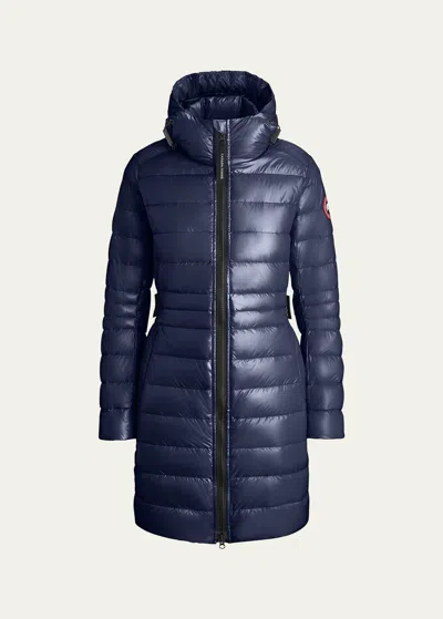 Canada Goose Cypress Hooded Puffer Jacket In Atlantic Navy