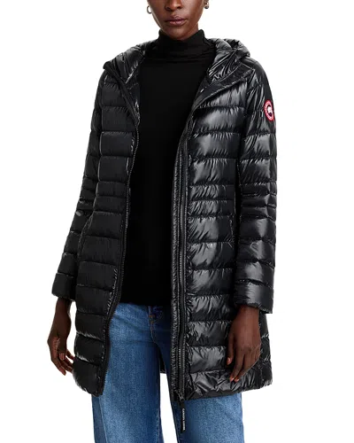 Canada Goose Cypress Hooded Quilted Shell Down Jacket In Black