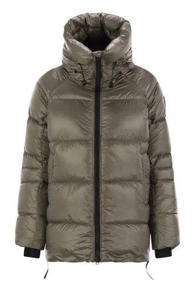 Canada Goose Cypress Puffer - Down Jacket With Black Logo In Green