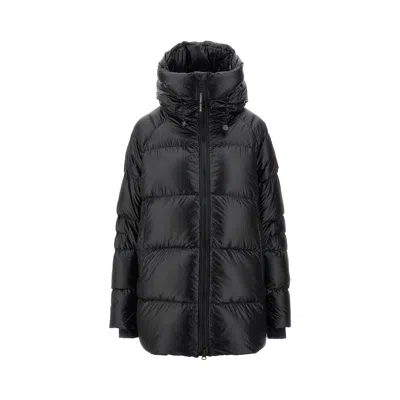 Canada Goose Cypress Hooded Puffer Jacket In Black
