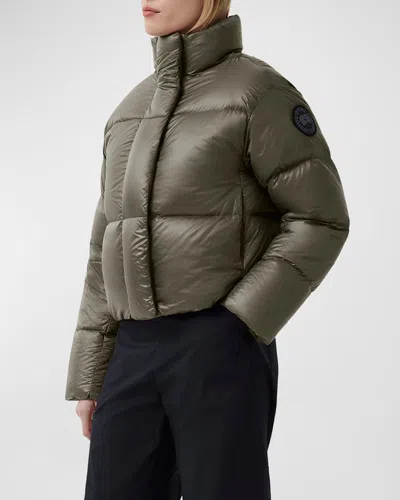 Canada Goose Cypress Cropped Puffer Black Label Coat In
