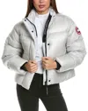 Canada Goose Cypress Cropped Puffer Jacket In White