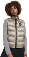 Canada Goose Womens Smokey Sage Cypress Logo-patch Padded Shell-down Vest In Smokey Sage/sauge Fumée