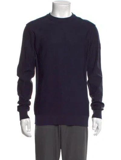 Pre-owned Canada Goose Dartmouth Crew Neck Sweater Wool Pullover W/ Tags In Blue