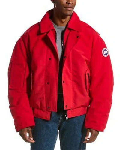 Pre-owned Canada Goose Daxue Down Bomber Jacket Men's Red Xs