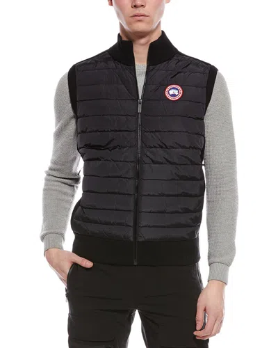 Canada Goose Dnu  Hybridge Knit Wool Vest In Black
