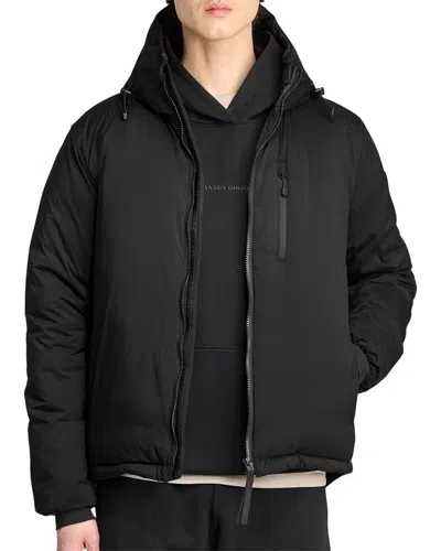 Canada Goose Dnu  Lodge Down Hoodie In Black