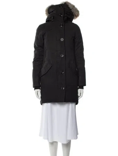 Pre-owned Canada Goose Down Coat In Black