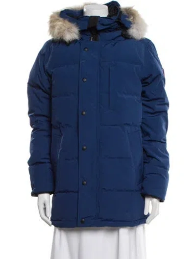 Pre-owned Canada Goose Down Coat In Blue