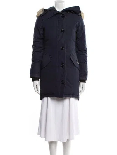 Pre-owned Canada Goose Down Coat In Blue
