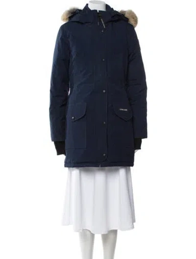 Pre-owned Canada Goose Down Coat In Blue