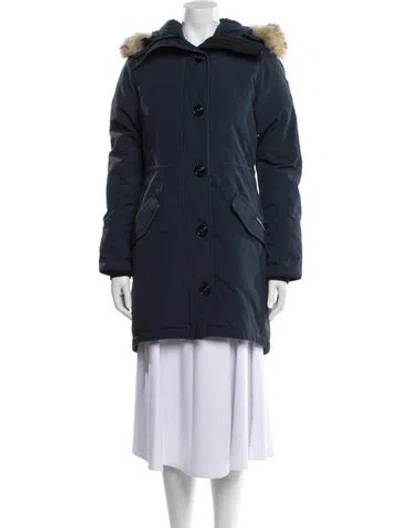 Pre-owned Canada Goose Down Coat In Blue