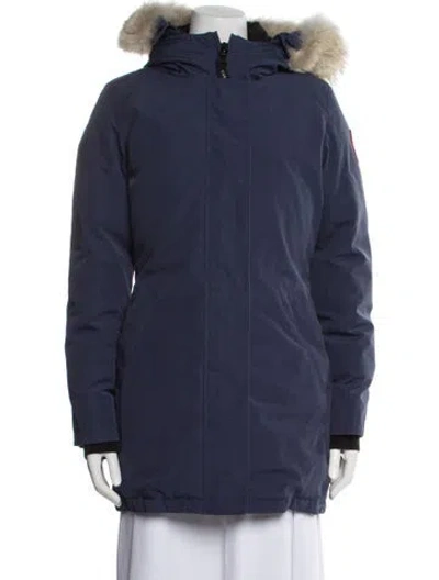 Pre-owned Canada Goose Down Coat In Blue
