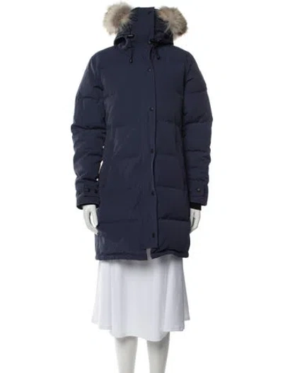 Pre-owned Canada Goose Down Coat In Blue