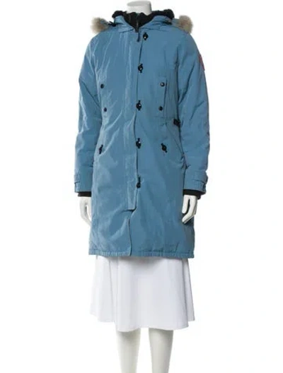Pre-owned Canada Goose Down Coat In Blue