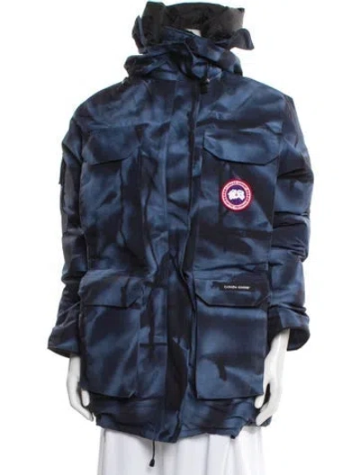 Pre-owned Canada Goose Down Coat In Blue
