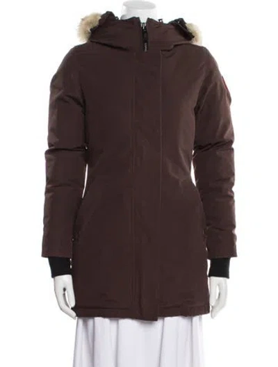 Pre-owned Canada Goose Down Coat In Brown