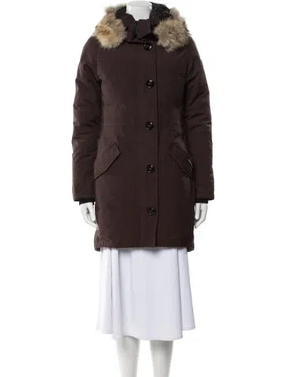 Pre-owned Canada Goose Down Coat In Brown