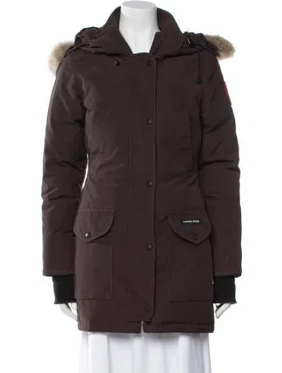 Pre-owned Canada Goose Down Coat In Brown