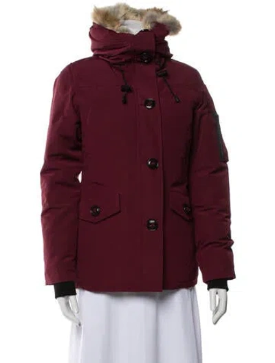 Pre-owned Canada Goose Down Coat In Burgundy