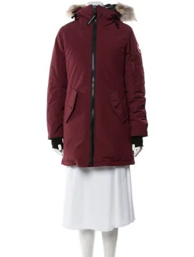 Pre-owned Canada Goose Down Coat In Burgundy