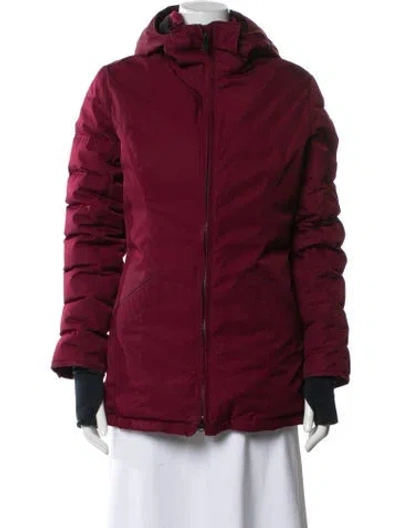 Pre-owned Canada Goose Down Coat In Burgundy