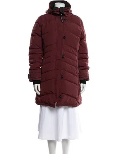 Pre-owned Canada Goose Down Coat In Burgundy