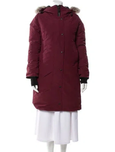Pre-owned Canada Goose Down Coat In Burgundy