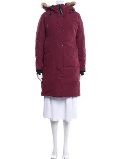 Pre-owned Canada Goose Down Coat In Burgundy