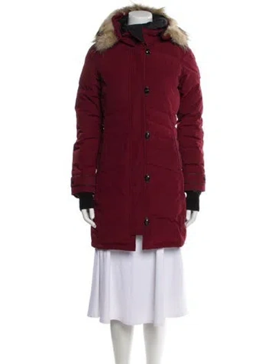 Pre-owned Canada Goose Down Coat In Burgundy