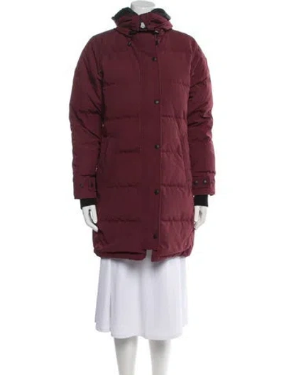 Pre-owned Canada Goose Down Coat In Burgundy