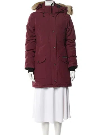Pre-owned Canada Goose Down Coat In Burgundy
