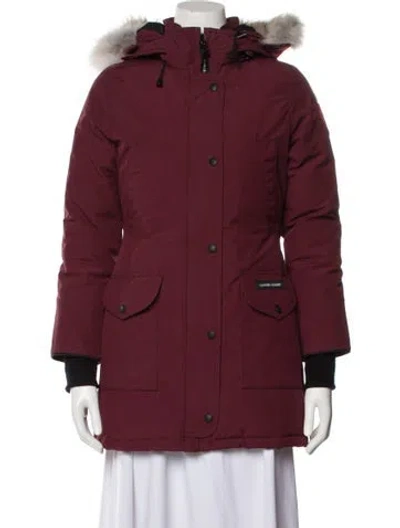 Pre-owned Canada Goose Down Coat In Burgundy