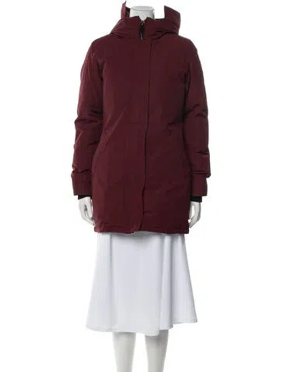 Pre-owned Canada Goose Down Coat In Burgundy