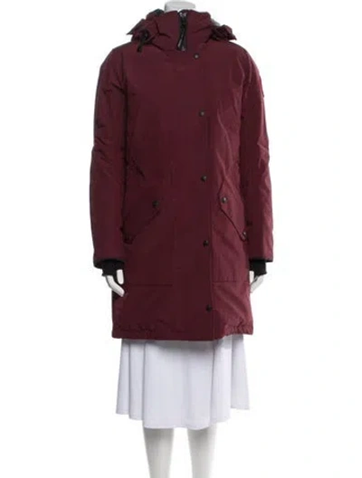 Pre-owned Canada Goose Down Coat In Burgundy