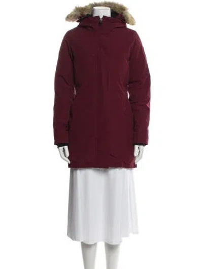 Pre-owned Canada Goose Down Coat In Burgundy
