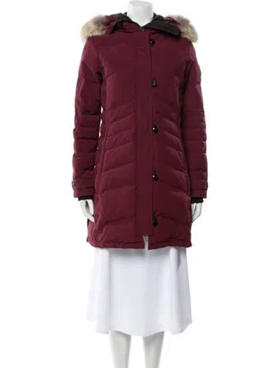 Pre-owned Canada Goose Down Coat In Burgundy