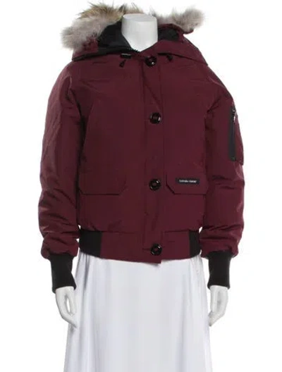 Pre-owned Canada Goose Down Coat In Burgundy