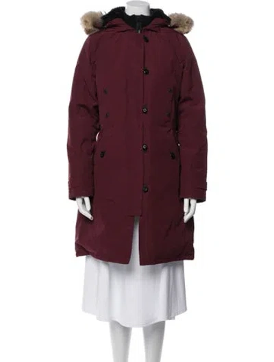 Pre-owned Canada Goose Down Coat In Burgundy