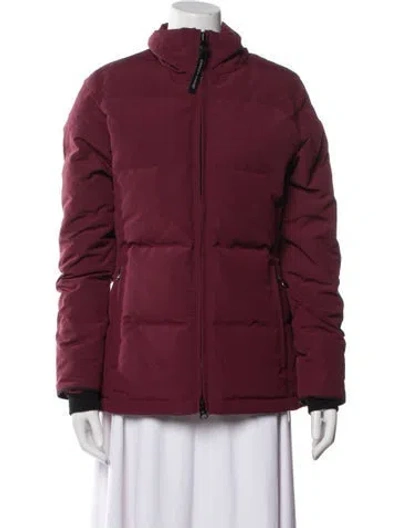 Pre-owned Canada Goose Down Coat In Burgundy
