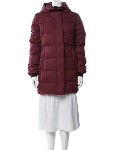 Pre-owned Canada Goose Down Coat In Burgundy