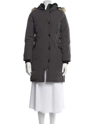 Pre-owned Canada Goose Down Coat In Gray