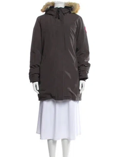 Pre-owned Canada Goose Down Coat In Gray