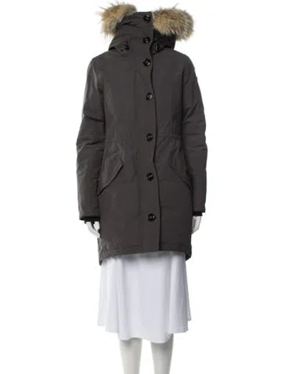 Pre-owned Canada Goose Down Coat In Gray